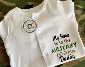 My Dad is My Hero Military Baby Outfit