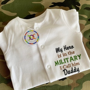 My Dad is My Hero Military Baby Outfit, Defence Baby Outfit.