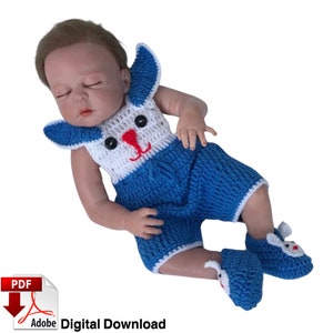 Crochet Baby Bunny Outfit Pattern: Shorts & Shoes (Digital Download)