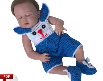 Crochet Baby Bunny Outfit Pattern: Shorts & Shoes (Digital Download)
