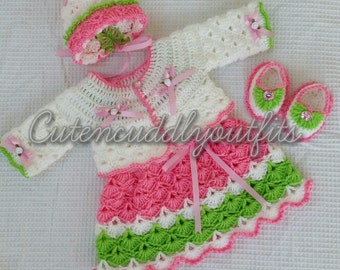 Baby Crochet Dress Pattern: TUTI FRUITY Set (PDF Download)