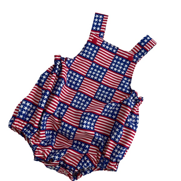 4th of july romper boy
