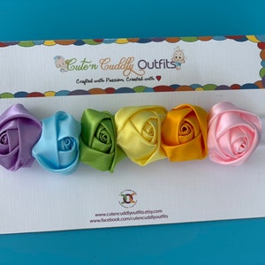 Rainbow baby headband, Rainbow Pride headband, Baby Girl Flower Headband, Rainbow baby gift, Baby Girl Headband, Newborn floral Headband image 4