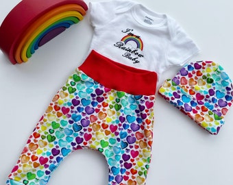 Rainbow Baby Gift, Personalised baby Clothes, Rainbow Baby Outfit, Rainbow Baby clothes, Coming Home Outfit Baby Girl, Baby Hospital Outfit