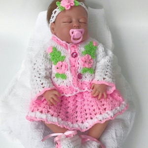 Crochet Pattern Baby Dress Newborn to 12 Months image 5