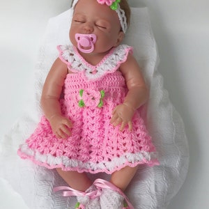 Crochet Pattern Baby Dress Newborn to 12 Months image 9