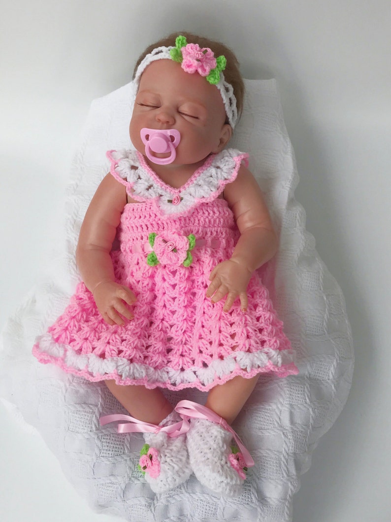 Crochet Pattern Baby Dress Newborn to 12 Months image 9