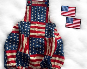 4th of July Baby Boy Romper