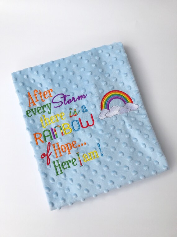 rainbow receiving blanket