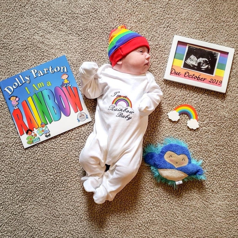 rainbow baby outfit girl