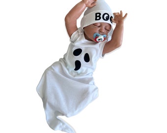 Baby Ghost Costume, Halloween baby Ghost Costume, Newborn Ghost Costume, 1st Halloween Outfit, Newborn Halloween Costume, Ghost Costume