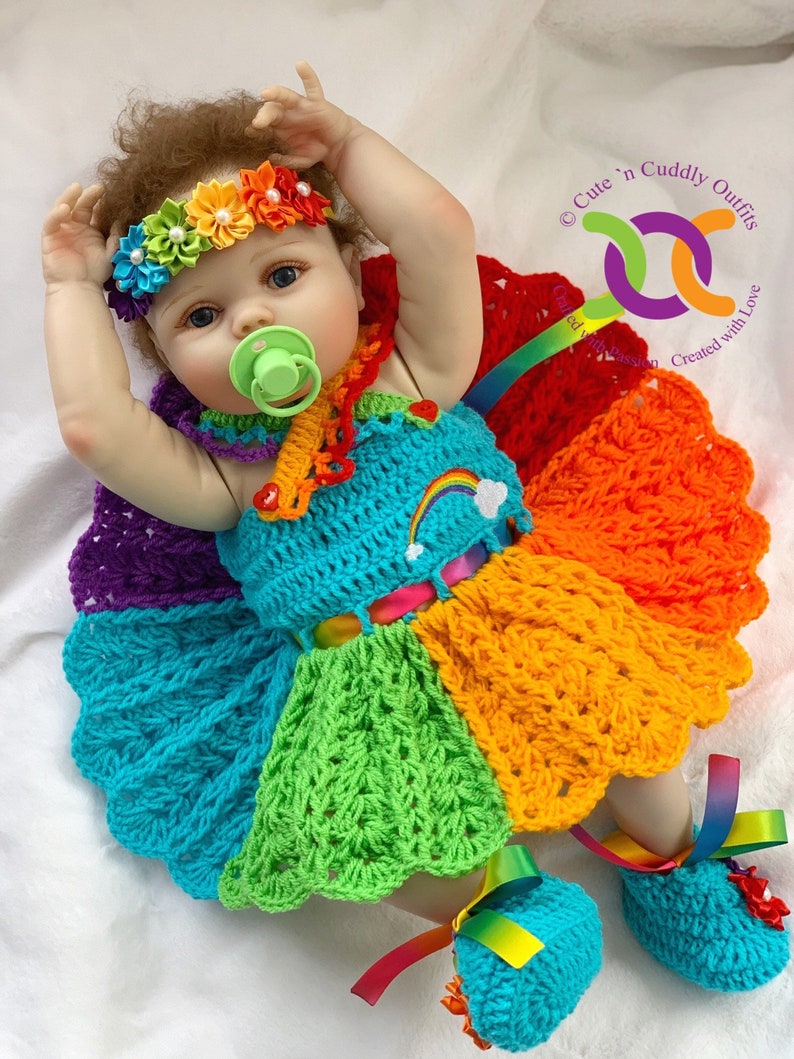 Baby crochet patterns Rainbow Baby dress Pattern Crochet Etsy