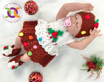 Christmas Pudding Outfit, First Christmas Baby Girl Outfit, Baby Christmas Dress, First Christmas dress, Christmas Pudding Outfit Baby