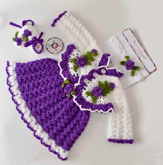 Purple Baby Girl Outfit Purple Baby Dress Purple Baby Girl Etsy