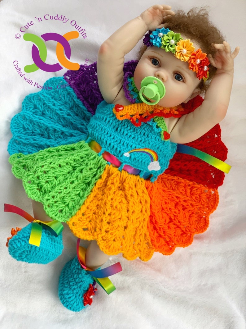 Baby crochet patterns Rainbow Baby dress Pattern Crochet Etsy