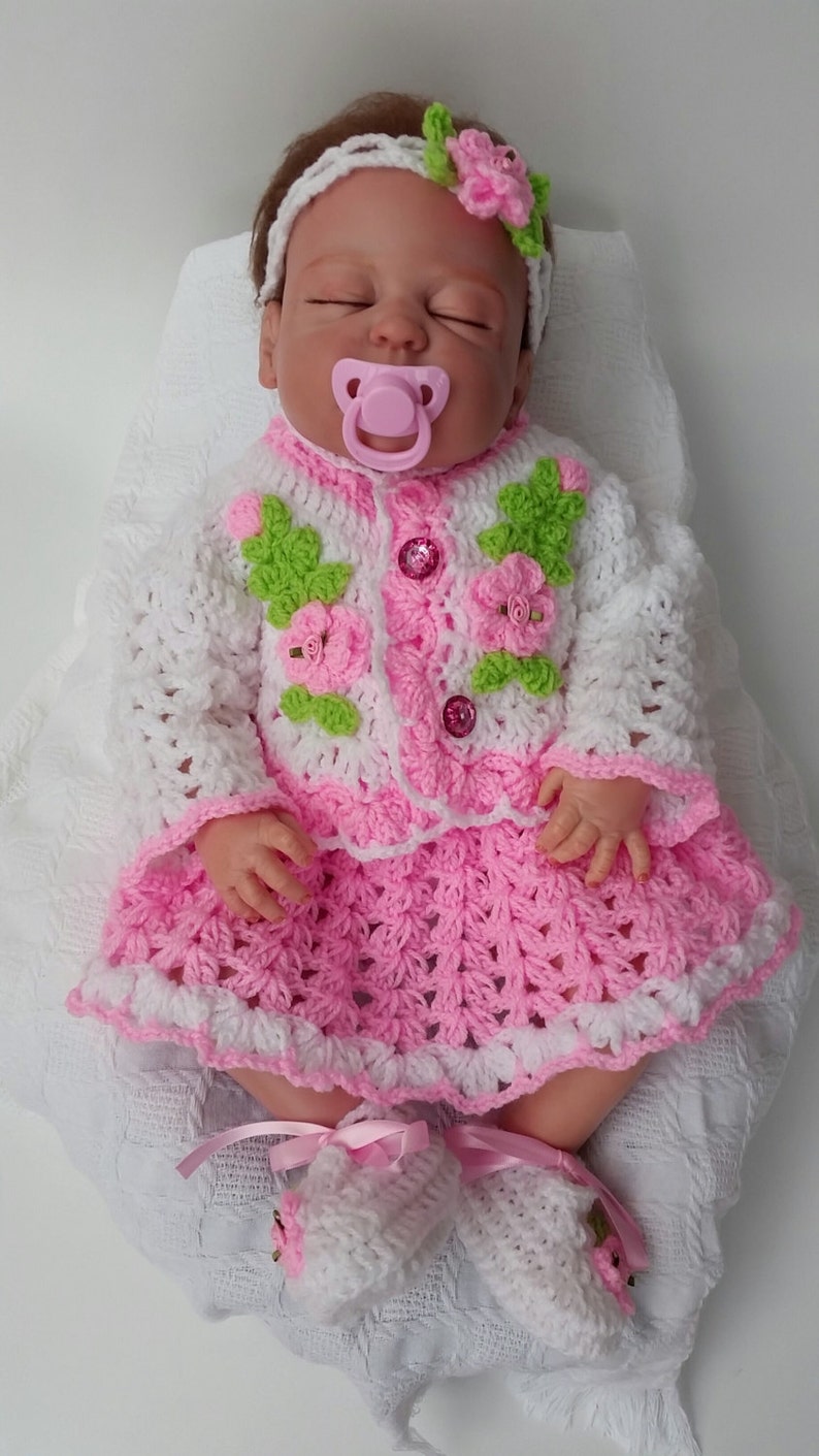 Crochet Pattern Baby Dress Newborn to 12 Months image 10