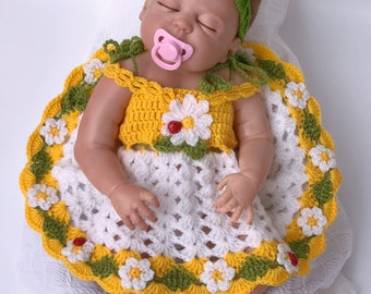 Baby crochet Pattern, Crochet hair clips, Crochet sandals, Daisy Crochet pattern, Crochet baby pattern, Crochet baby Set, Baby shower gift