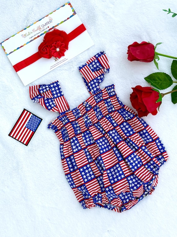 Mono del de julio para niña, mono para bebé del de julio