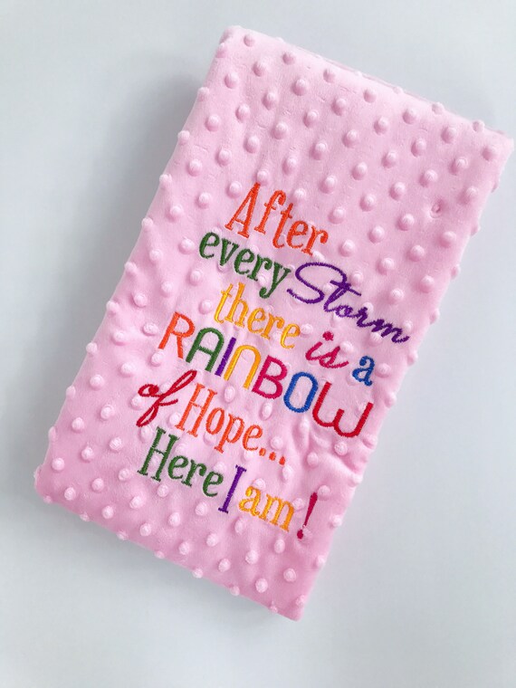 rainbow receiving blanket