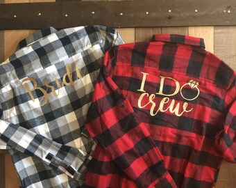 The Hunt Is Over Bridal Party Flannels In Stock Red Flannel Etsy