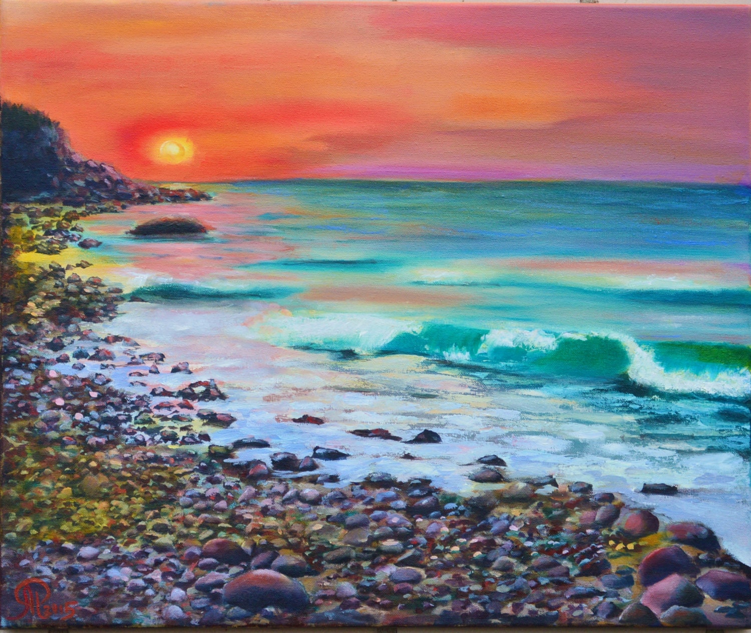 Sea art oil sea painting seascape painting fine oil | Etsy