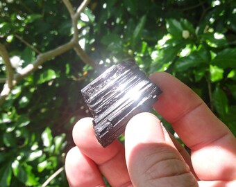 Black Tourmaline Crystal - raw black tourmaline - rough black tourmaline