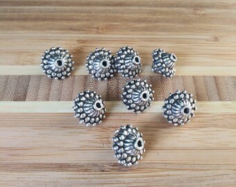 Sterling Silver Beads - 925 sterling silver beads - sterling silver spacer beads - 4 in a set