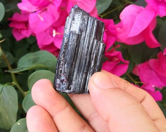 Black Tourmaline Crystal - raw black tourmaline - schorl