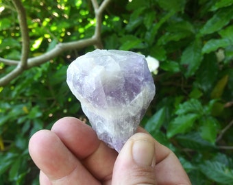 Chevron Amethyst - raw amethyst crystal - february birthstone - banded amethyst