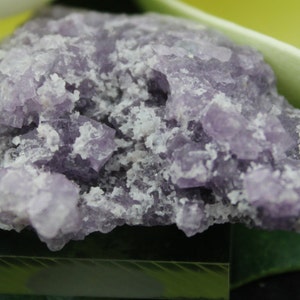 Purple Fluorite on Barite, Quartz  Mineral Specimen Dorris Family Mined  FLU54