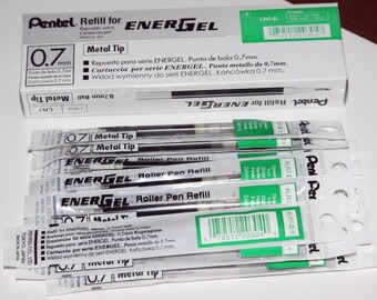 12 pcs Pentel Energel Refill 0.7mm PINK color Made in Japan one dozen in box