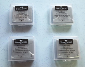 4 X Faber Castell Artists Kneaded Putty Rubber Eraser Pencil Charcoal Pastel