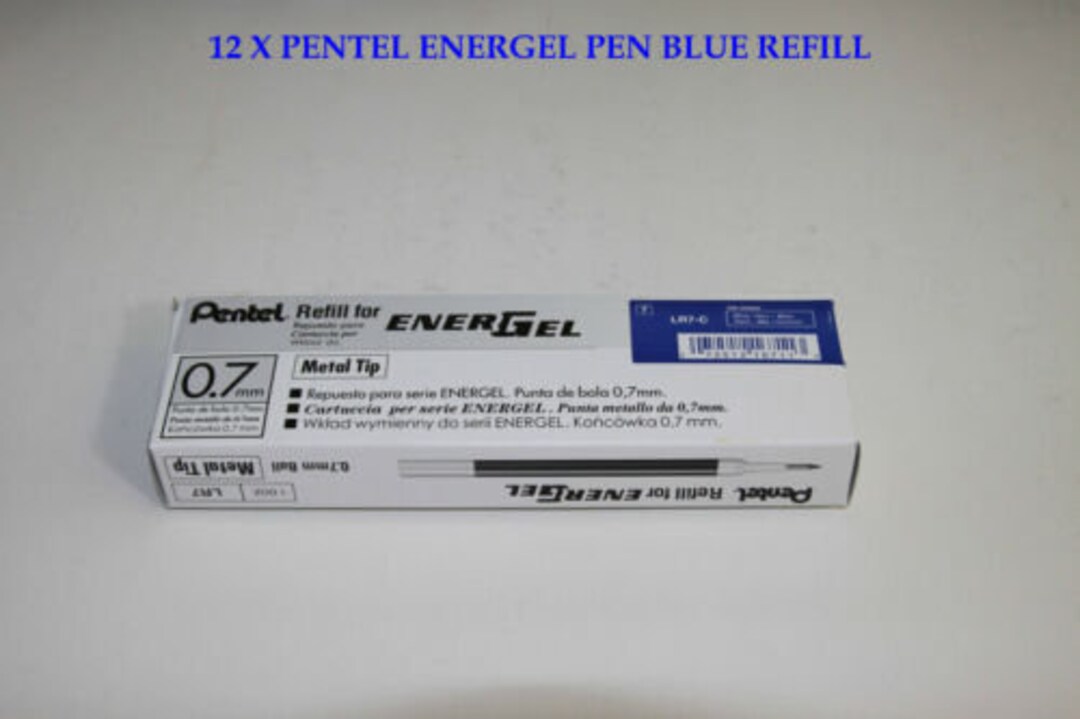 12 Pcs Pentel Energel Refill 0.7 Mm Blue Color Made in Japan Etsy
