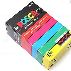 Uni Posca PC-5M Paint Marker - Medium Point - 15 Color Box Set