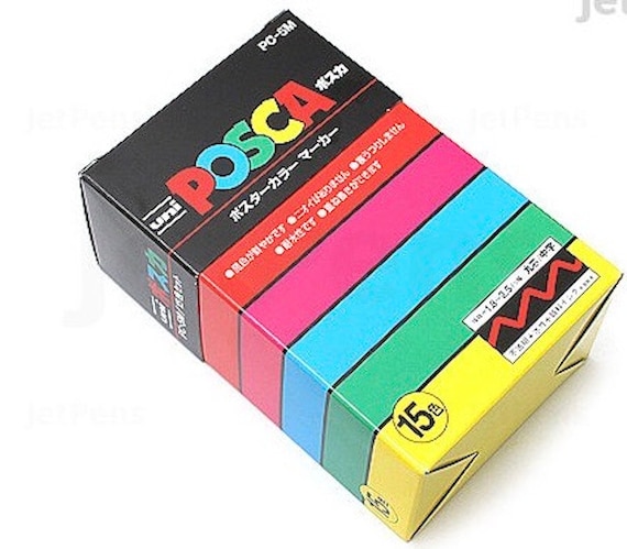 Uni Posca PC-5M Paint Marker - Medium Point - 15 Color Box Set