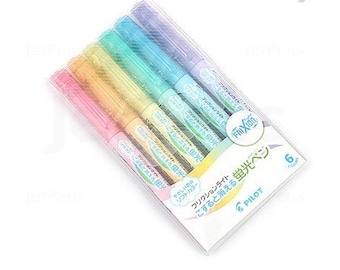 Pilot FriXion Light Soft Color Erasable Highlighter - 6 Color Set