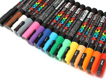 Uni Posca PC-3M Paint Marker FINE Point 15 Color Box Set 