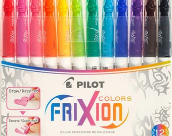 Pilot Frixion Colours Erasable Markers - 12 colors set