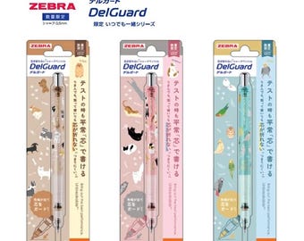 Zebra Delguard 0.5mm pencil cat, dog, bird animal  limited edition.