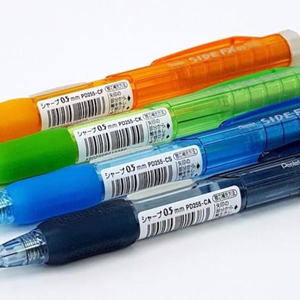 Pentel SIDE FX 0.5 PD255 Automatic Pencils 4 color set