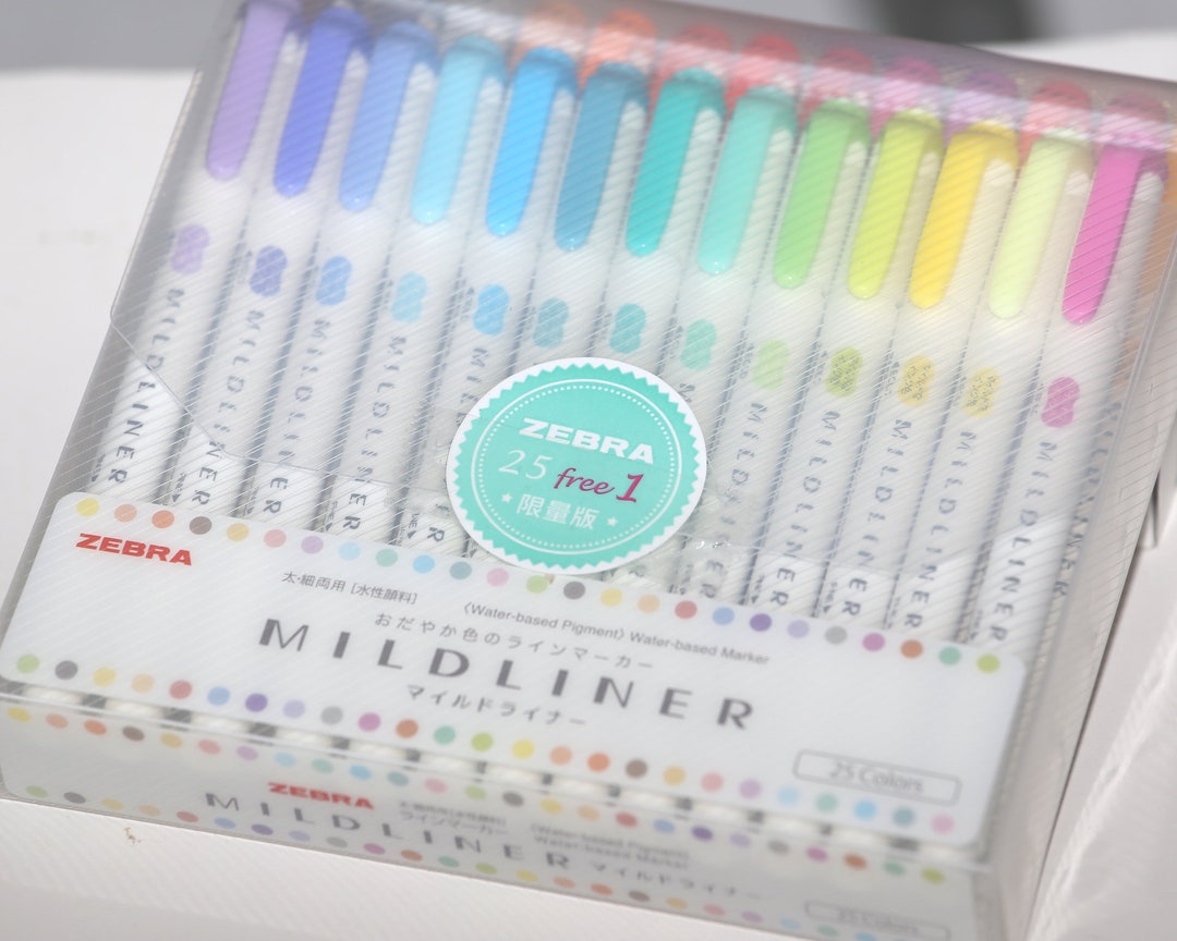 Buy Zebra Mildliner Highlighter Set: 26 Colors, Double-sided Tip