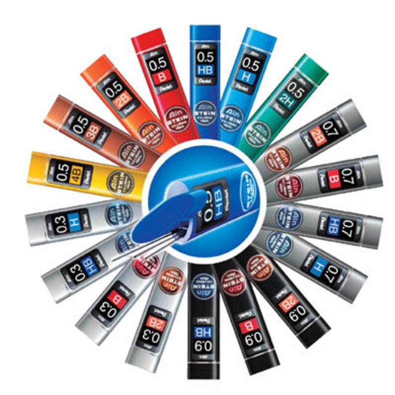 Pentel New Ain Pencil Refill Lead 0.9 Mm HB One Tube Etsy Canada