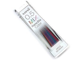 UNI NanoDia Color Lead - 0.5 mm - Mix - 7 Color set tube Mitsubishi Japan