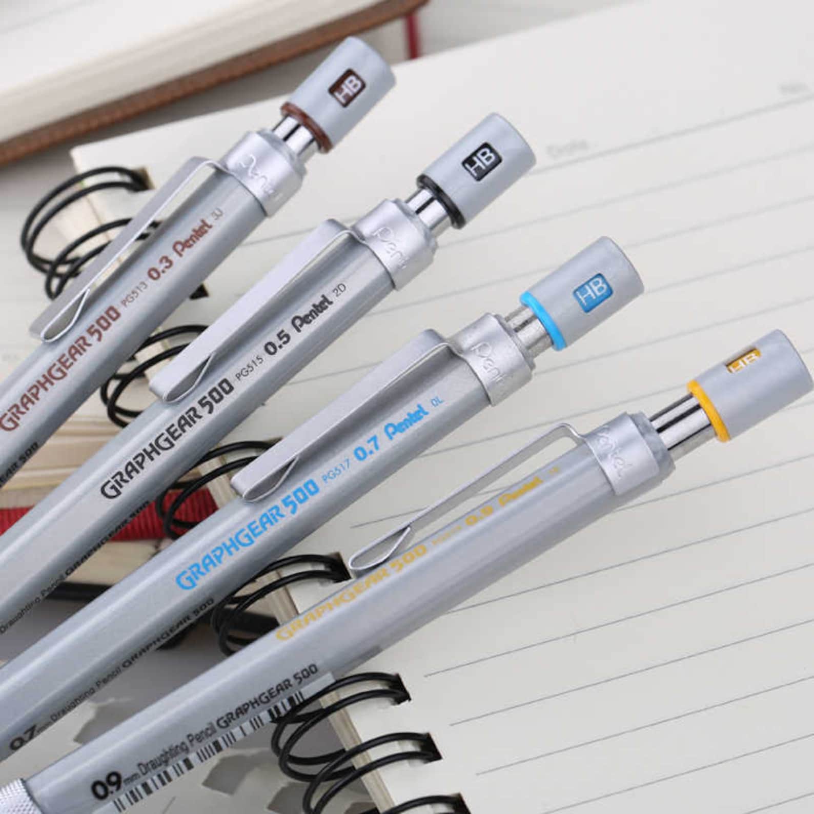 4 Pencil Set Pentel GRAPHGEAR 500 Mechanical Drafting Pencil Etsy