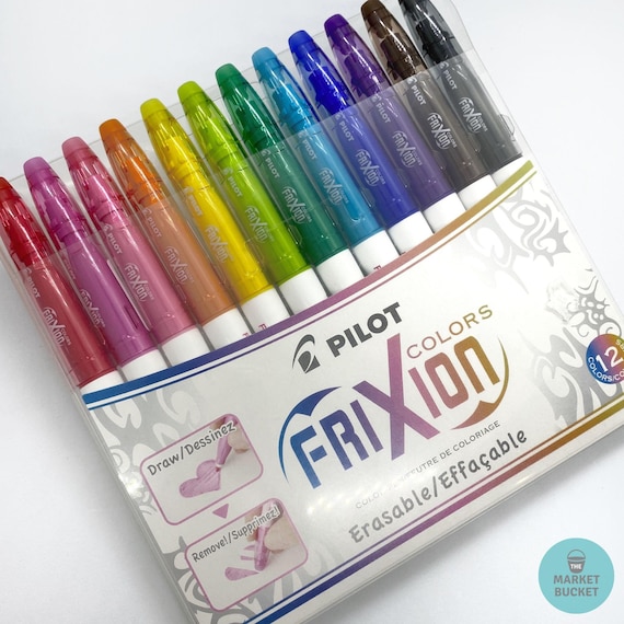 12-Color FRIXION Fineliner Eraser Pen Set