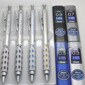 Pentel GRAPHGEAR 1000 Mechanical Drafting Pencil 0.3 0.5 0.7 0.9 + refill leads 4 TUBES