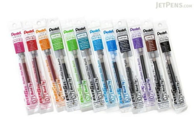Pentel Energel Refill 0.7mm 12 Colors Set Metal Tip Japan Etsy Canada