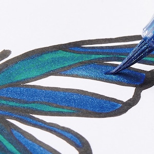 Pennello Artistico Pentel A Punta In Fibra, Colore Turchese, Modello XGFL-114, Ideale Per Calligrafia E Disegno - 2