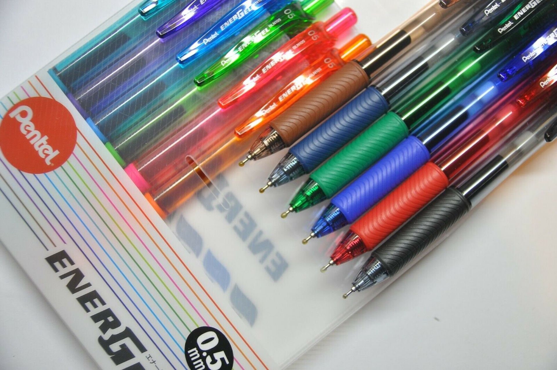 Pentel Energelx Rollerball Pen 0.5 Mm 12 Pc's Color Set Etsy