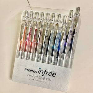 10 pens set Pentel EnerGel infree Gel Pen 0.5mm 10 color box set gel pen